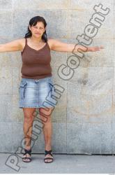 Whole Body Woman T poses White Casual Chubby